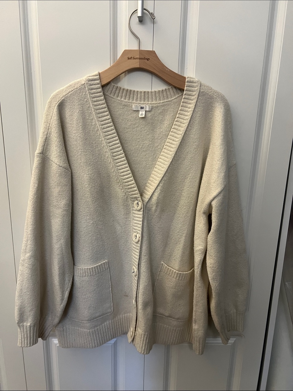bp Cream Button-Front V-Neck Cardigan